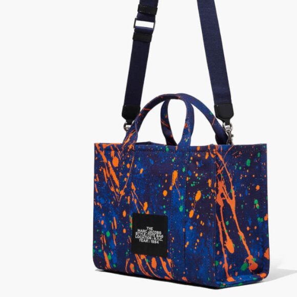 Marc Jacobs The Medium Splatter Paint Canvas Tote Bag - Picture 2 of 5